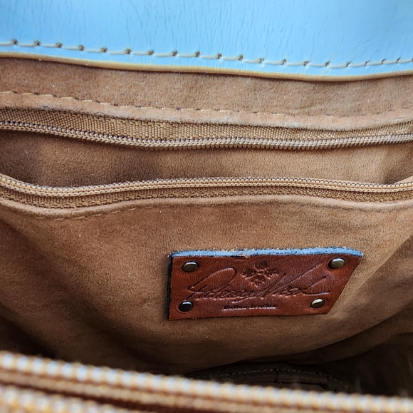 Patricia Nash purse cutout tooling with goldtone inlay, brushed brasstone - Picture 7 of 7